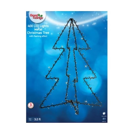 Illumax China Ltd 3.2 ft. 3D LED Light Metal Tree Figure with Flashing Effect G48 9957614X
